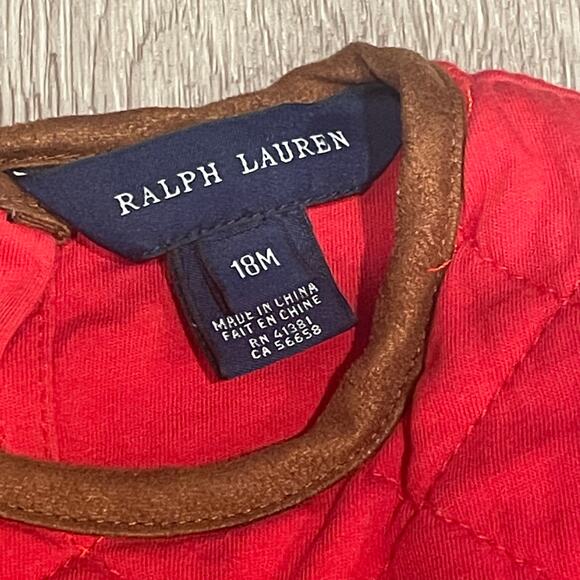 Ralph Lauren Red Dress 18M Baby Toddler Classic Christmas Holiday Winter Fall - Picture 4 of 5